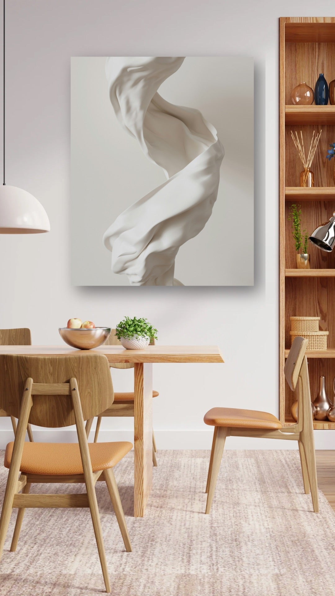 White Spiral - Tablou Canvas Abstract - WallMood