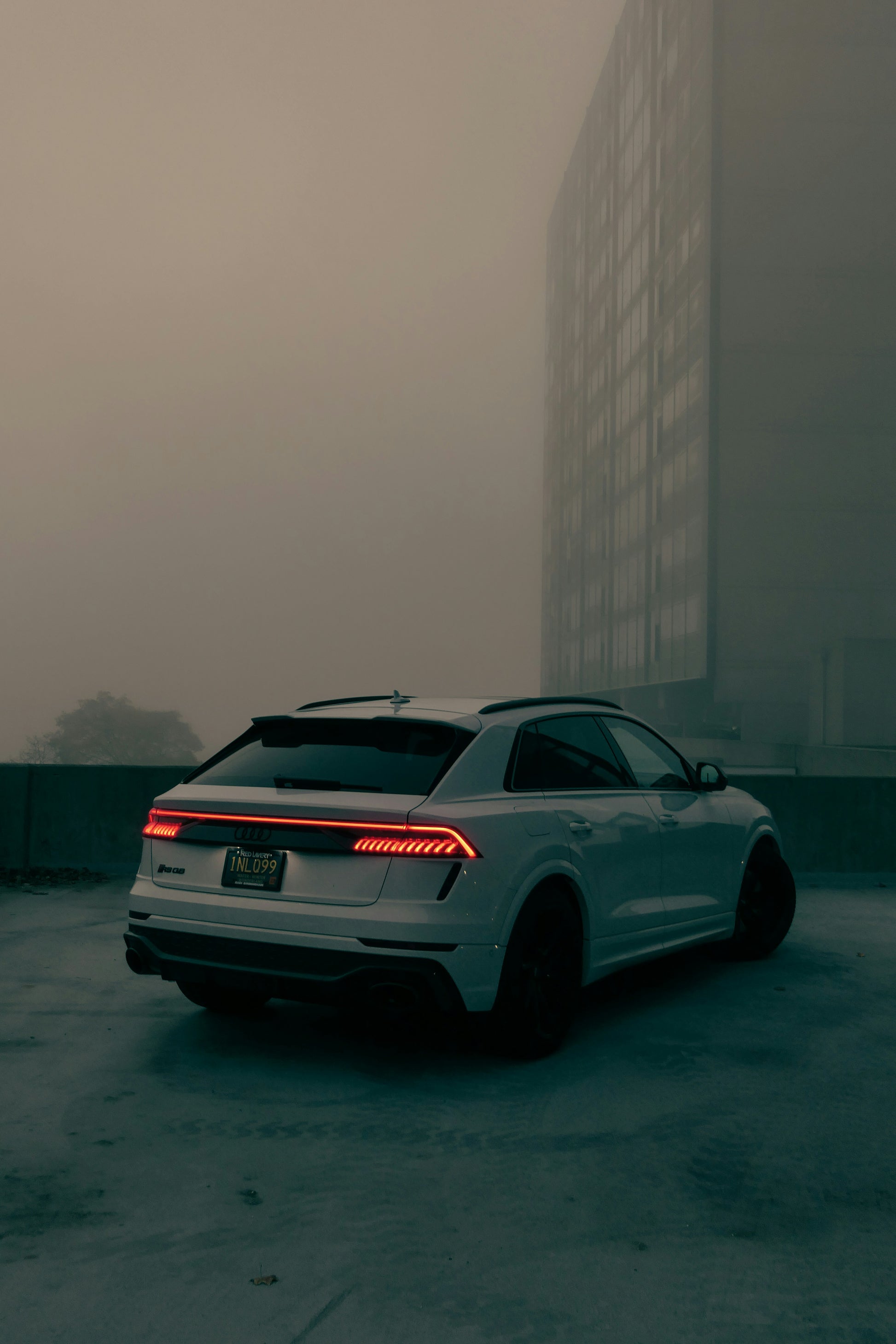 Foggy Drive - Tablou Canvas Audi - WallMood