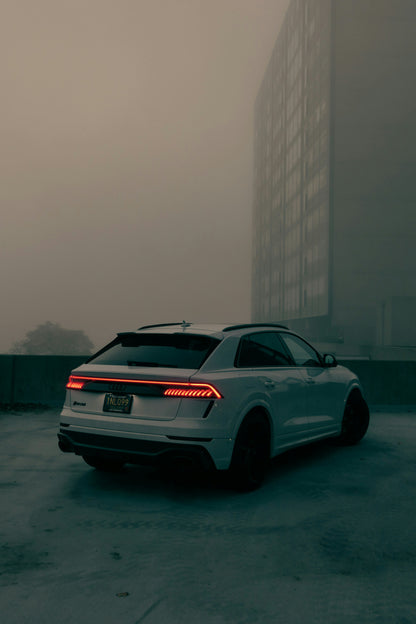 Foggy Drive - Tablou Canvas Audi - WallMood