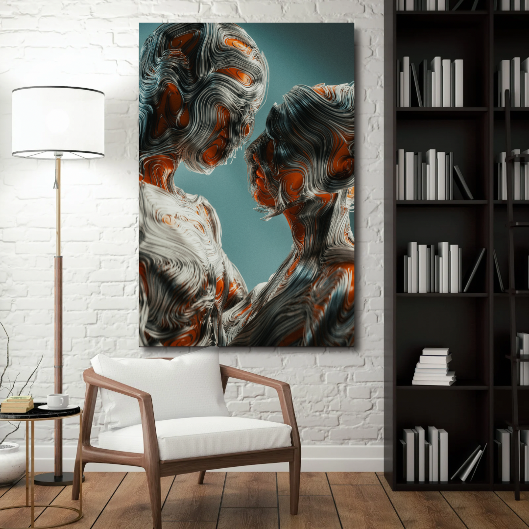 Touch in Silence - Tablou Canvas Premium - WallMood