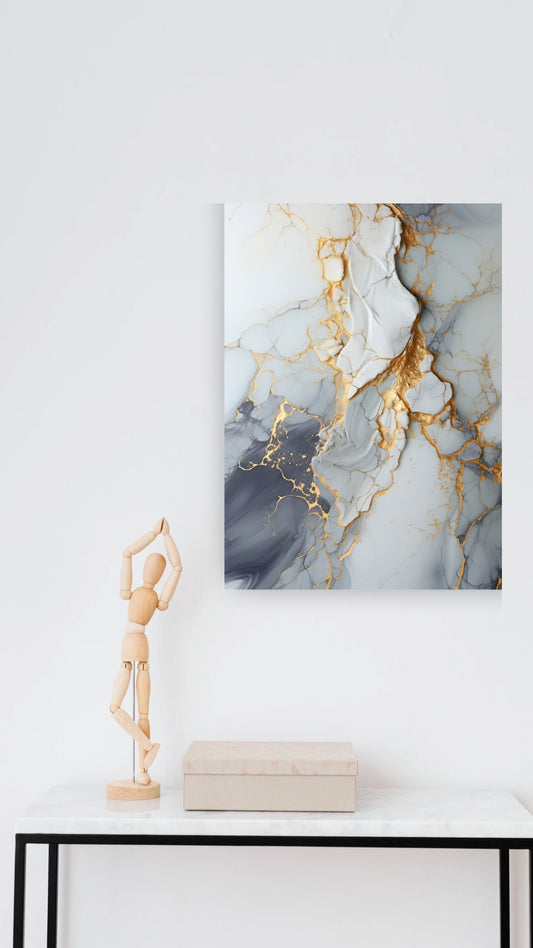 Gold Flow - Tablou Abstract - WallMood